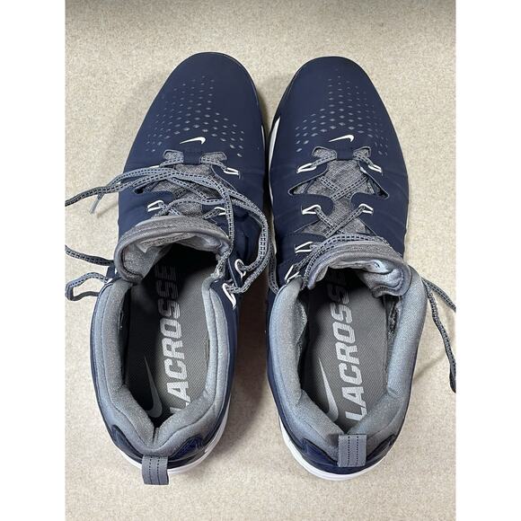 Nike Huarache Lacrosse Shoes Blue/White 684699-010 Mens Size 14.5 Sports Sneaker - Picture 10 of 13